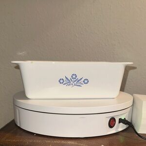 Vintage Blue Cornflower Corningware 2qt loaf pan for range & microwave